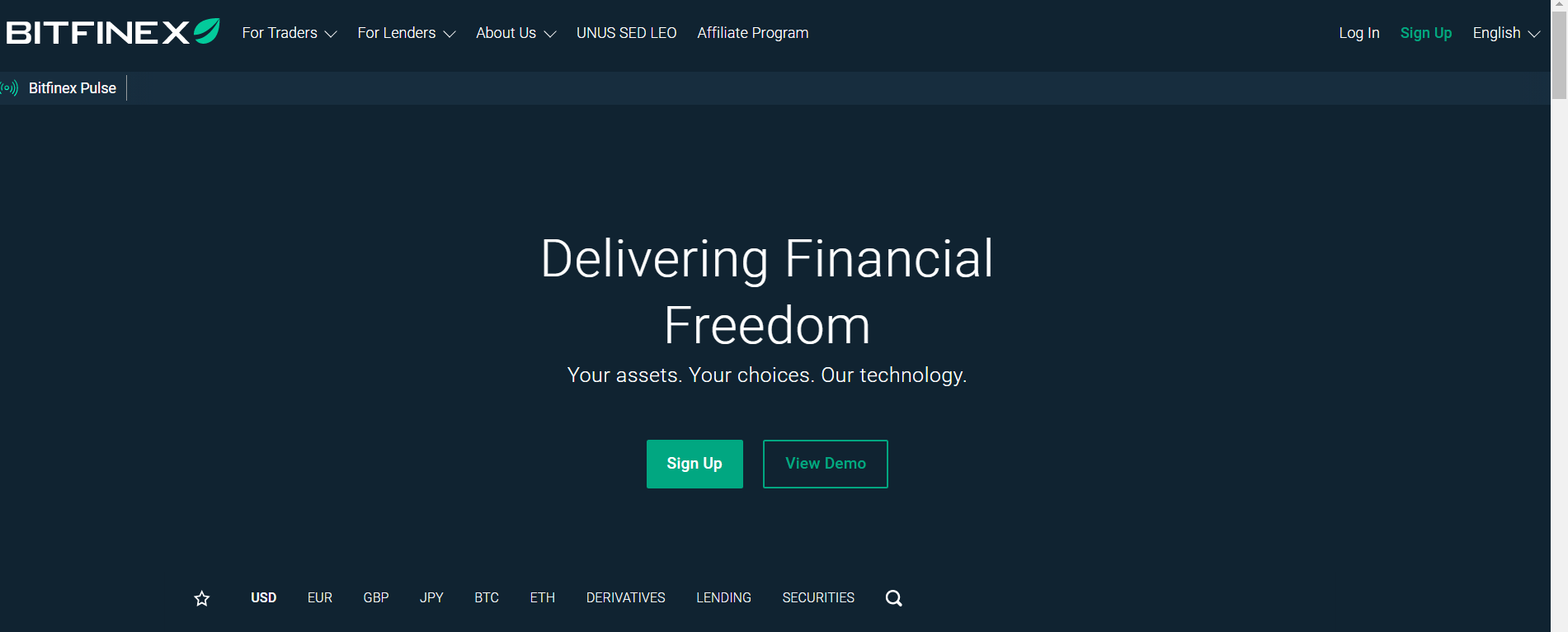bitfinex website
