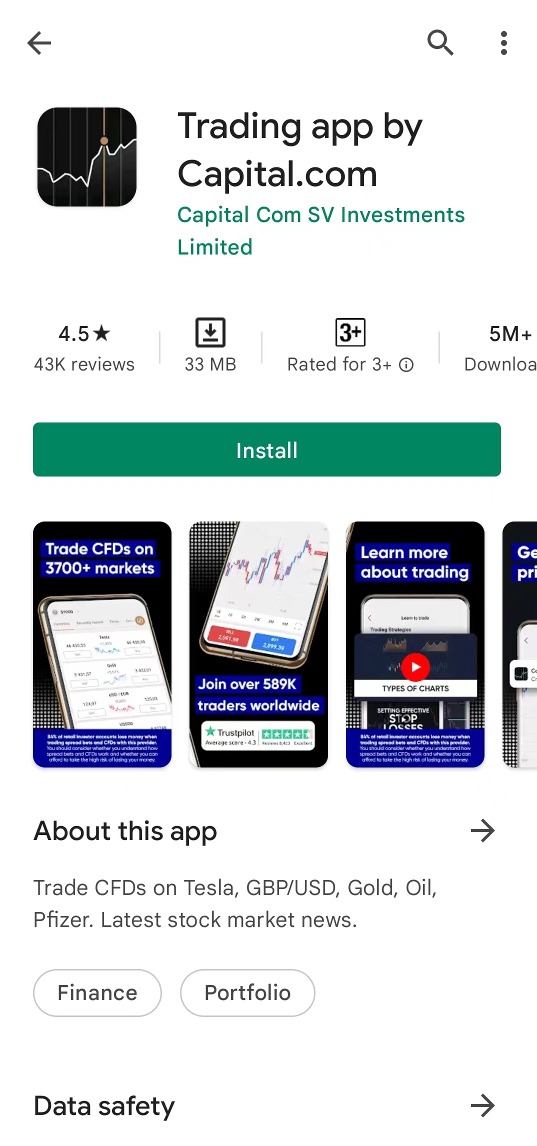 capital.com App im Google Playstore