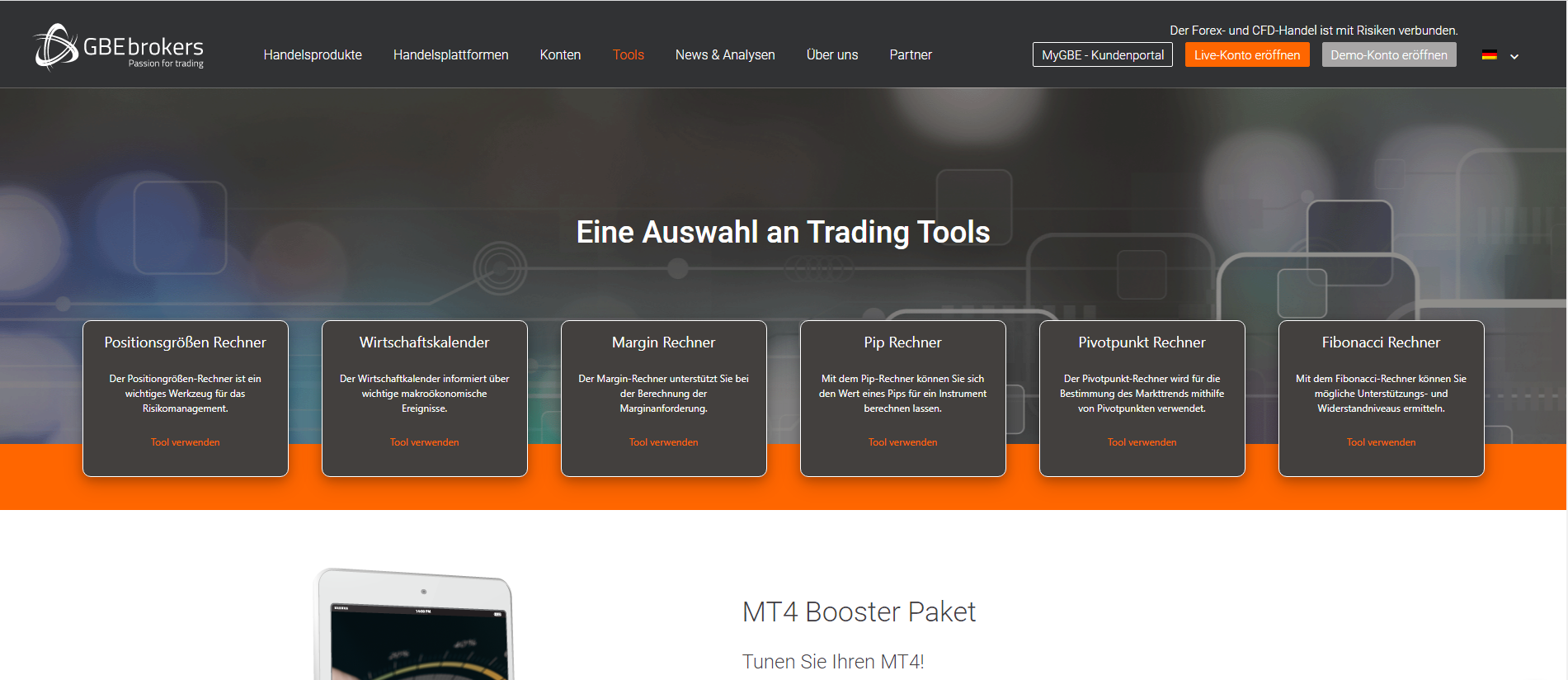 GBE Brokers Trading Tools