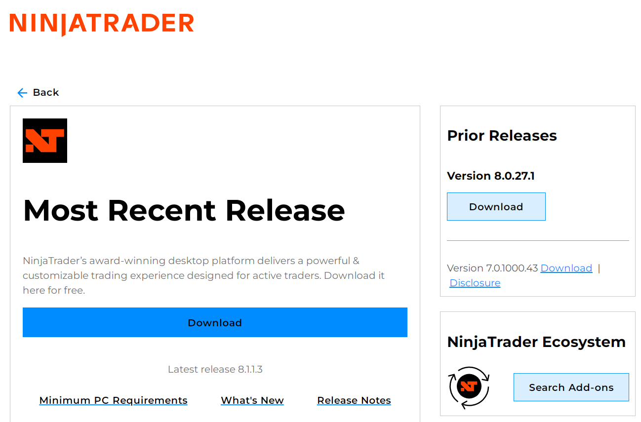 Ninjatrader Download