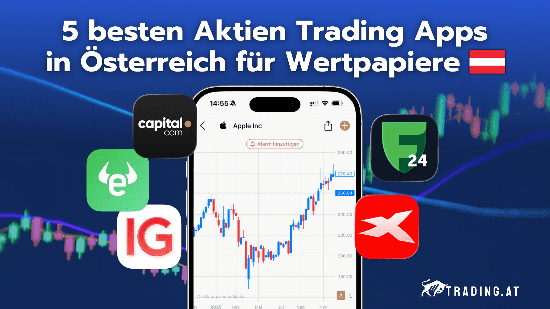 Die 5 besten Aktien Trading Apps in Österreich für Wertpapiere mit capital.com, eToro, IG, Freedom24 und XTB.