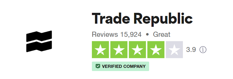Bewertungsdurchschnitt von Trade Republic auf Trustpilot 