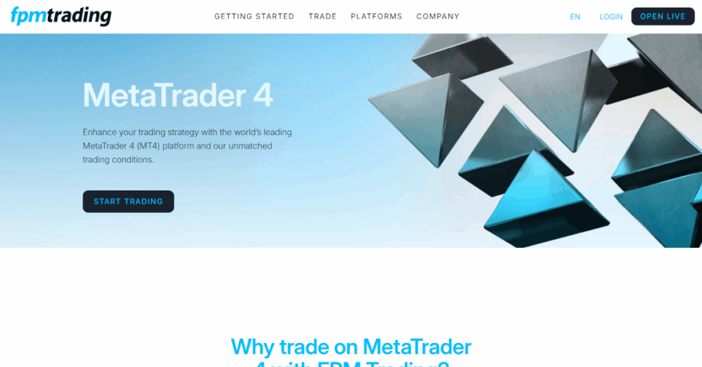 FPM Trading Website mit Infos zúr MT4 Schnittstelle