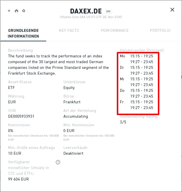 dax etf handelszeiten
