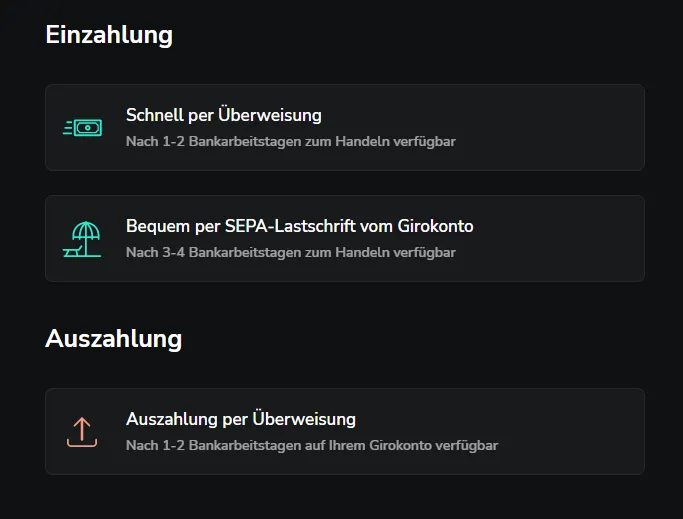 Zahlungsmethoden Scalable Capital