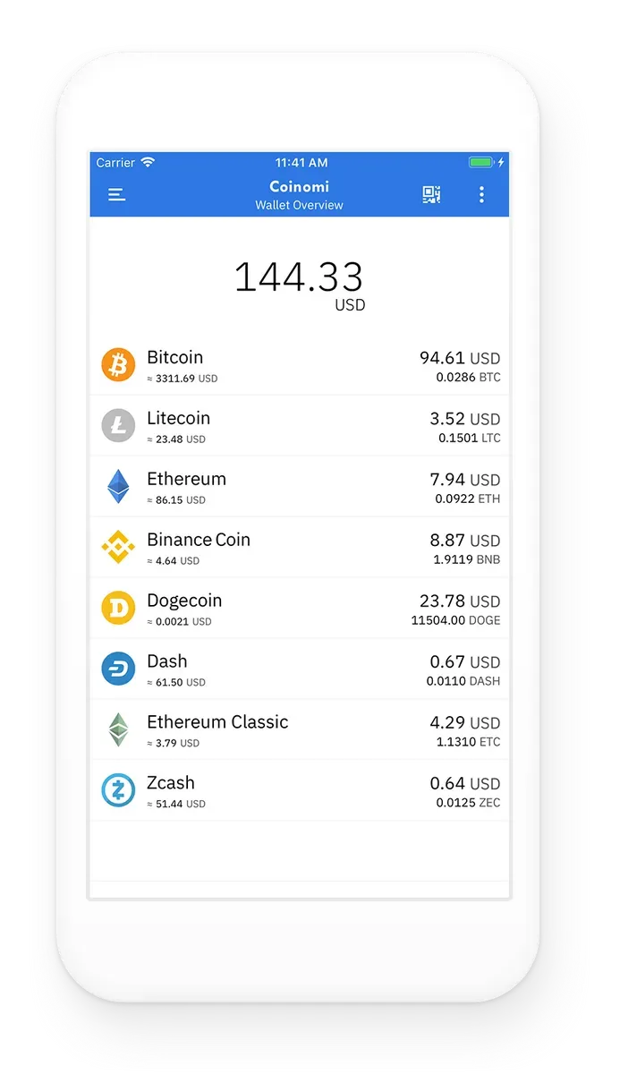 Coinomi Mobile Wallet für Bitcoin-Verwahrung im Wallet