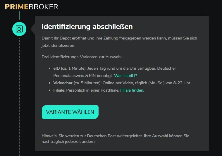 Verifizierung Scalable Capital