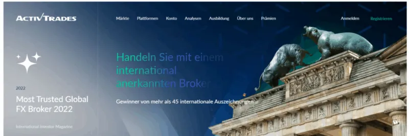 activtrades website screenshot