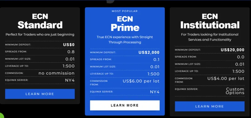 blackbull markets kontotypen
