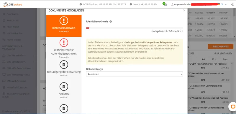 gbe brokers identtitaet verifizieren