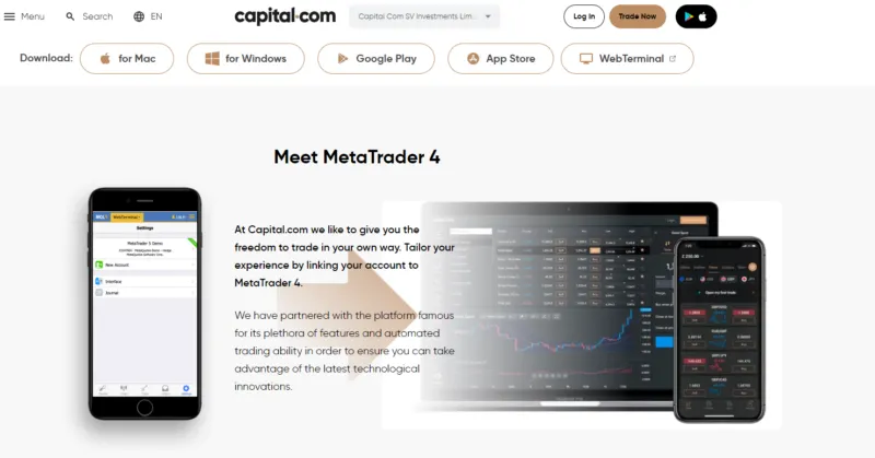 Metatrader 4 bei Capital.com