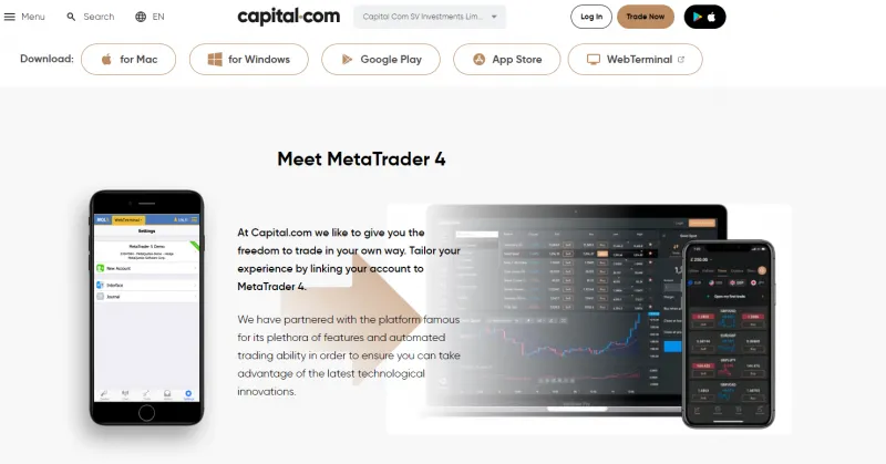 Metatrader 4 bei Capital.com