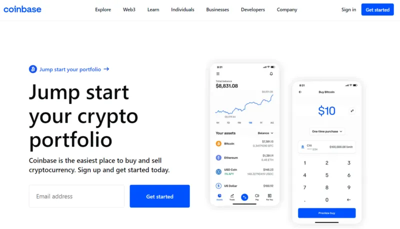 coinbase website