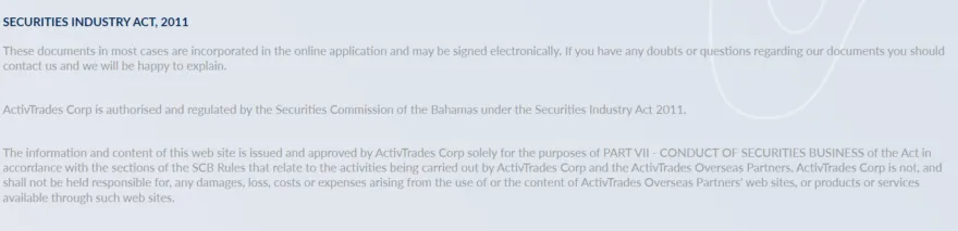 activtrades regulierung