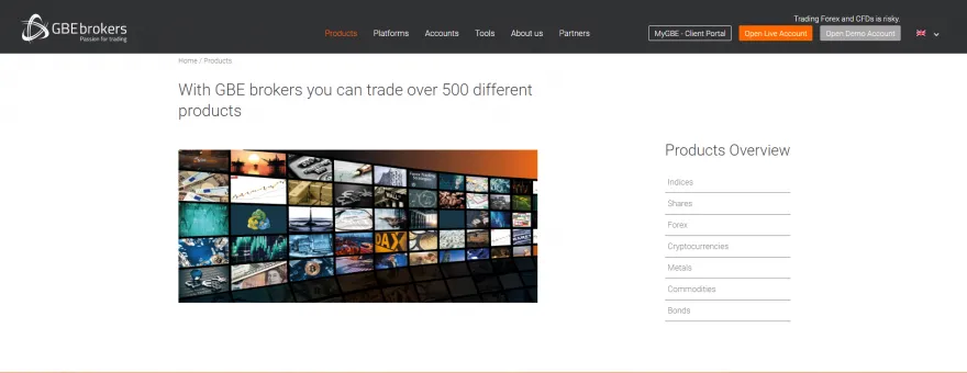 Handelbare Assets bei GBE Brokers