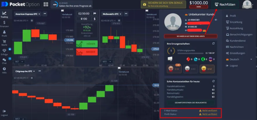 Pocket Option Verifizierung