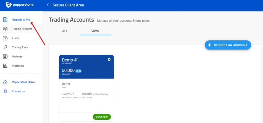 Pepperstone Echtgeld Konto