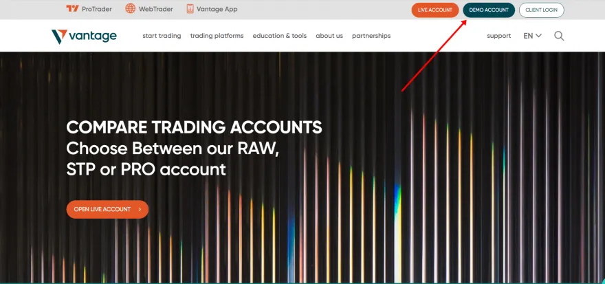 Vantage Markets Demokonto