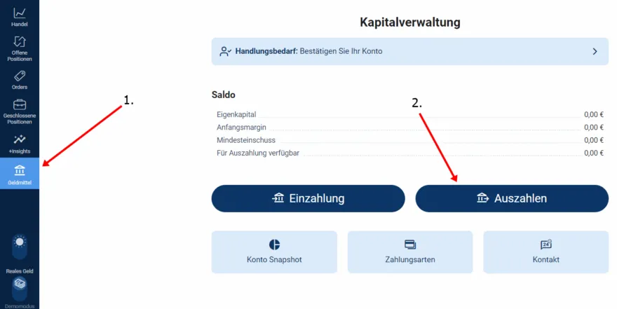 Plus500 Auszahlung