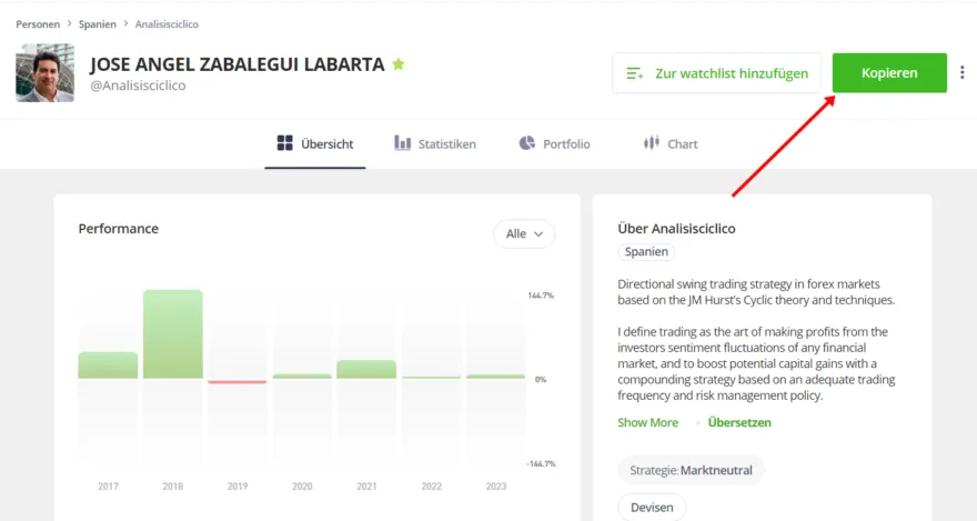 Social Trading bei eToro