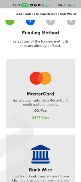 Geld einzahlen in der Daytrading App von BlackBull Markets