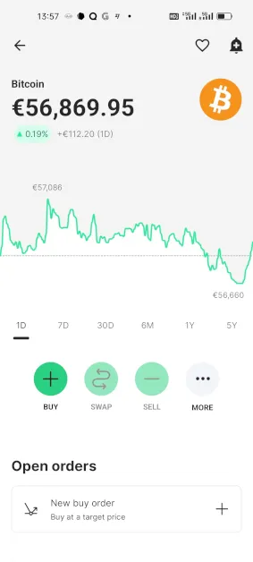 Bitcoin Trading in der Bitpanda App