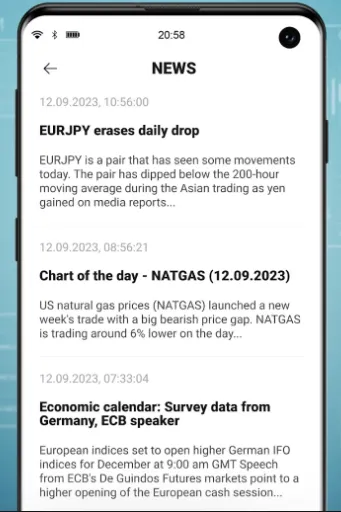 XTB Aktien App Nachrichtenfeed