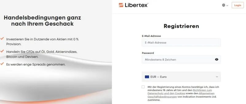 Libertex Registrierung