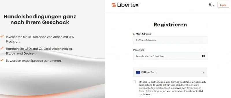 Libertex Registrierung