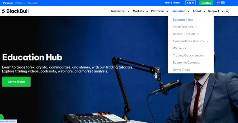 BlackBull Markets Weiterbildung
