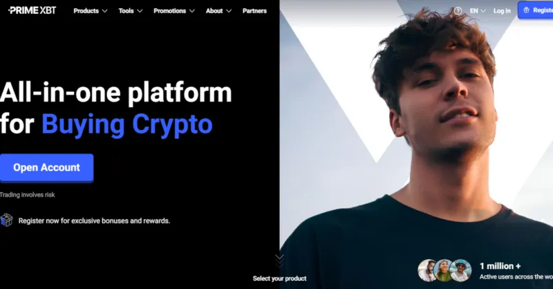 PrimeXBT Website, Krypto Broker für Futures