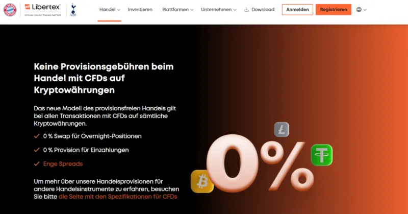 libertex website mit infos zum krypto trading