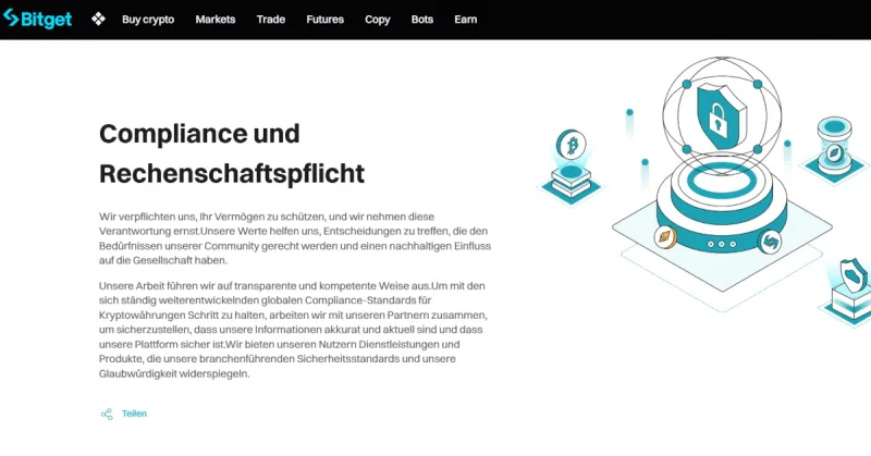 Compliance-Infos bei Bitget