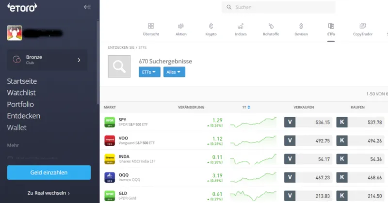 eToro ETF Depot