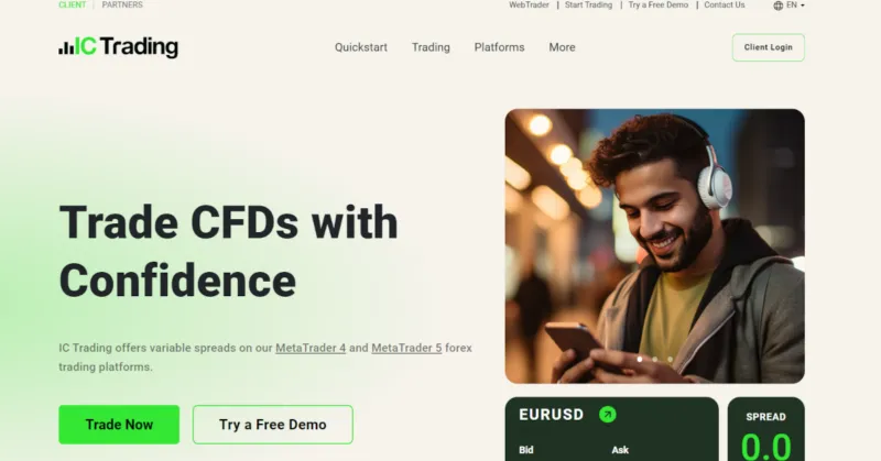 IC Trading Website, Broker mit Hebel bis 1:500