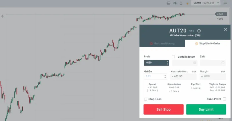 ATX Trading bei XTB