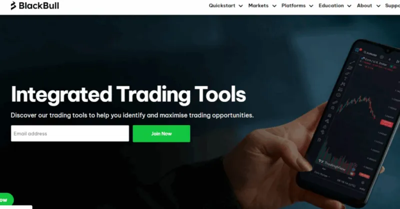 Infos zum mobilen Trading auf der BlackBull Markets Website
