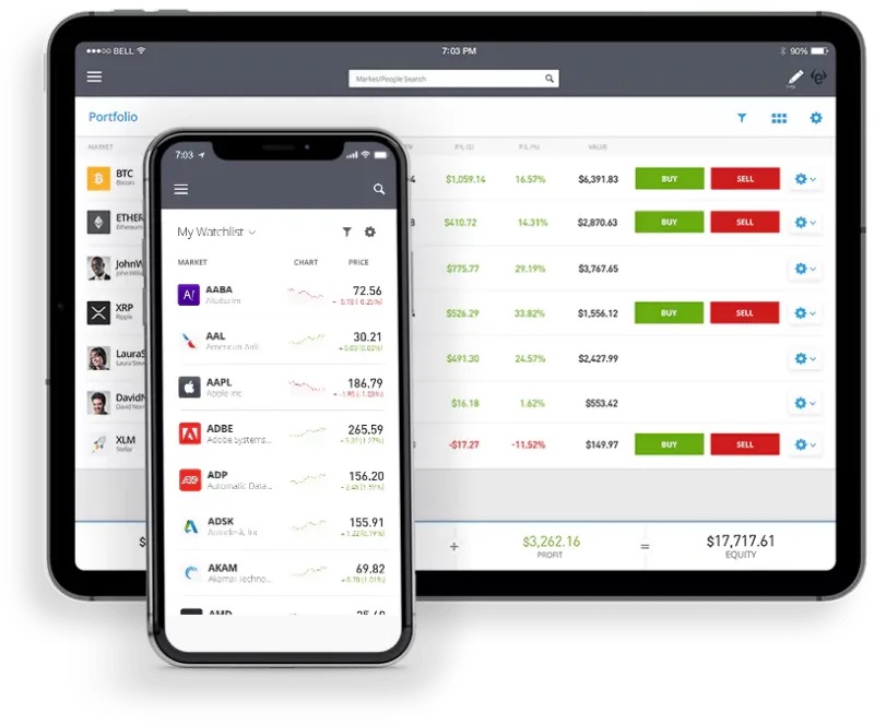 etoro daytrading app