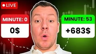 Live: Dank Daytrading Strategie schnelle 683$ im 1-Min-Chart